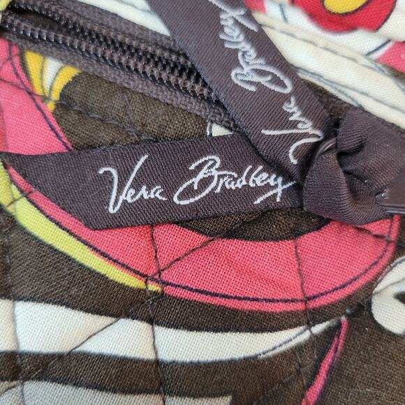 Vera Bradley Punicci Tri-Fold Wallet Womens 5" Quilted Fabric Retro Floral Soft - Picture 2 of 12